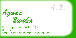 agnes munka business card